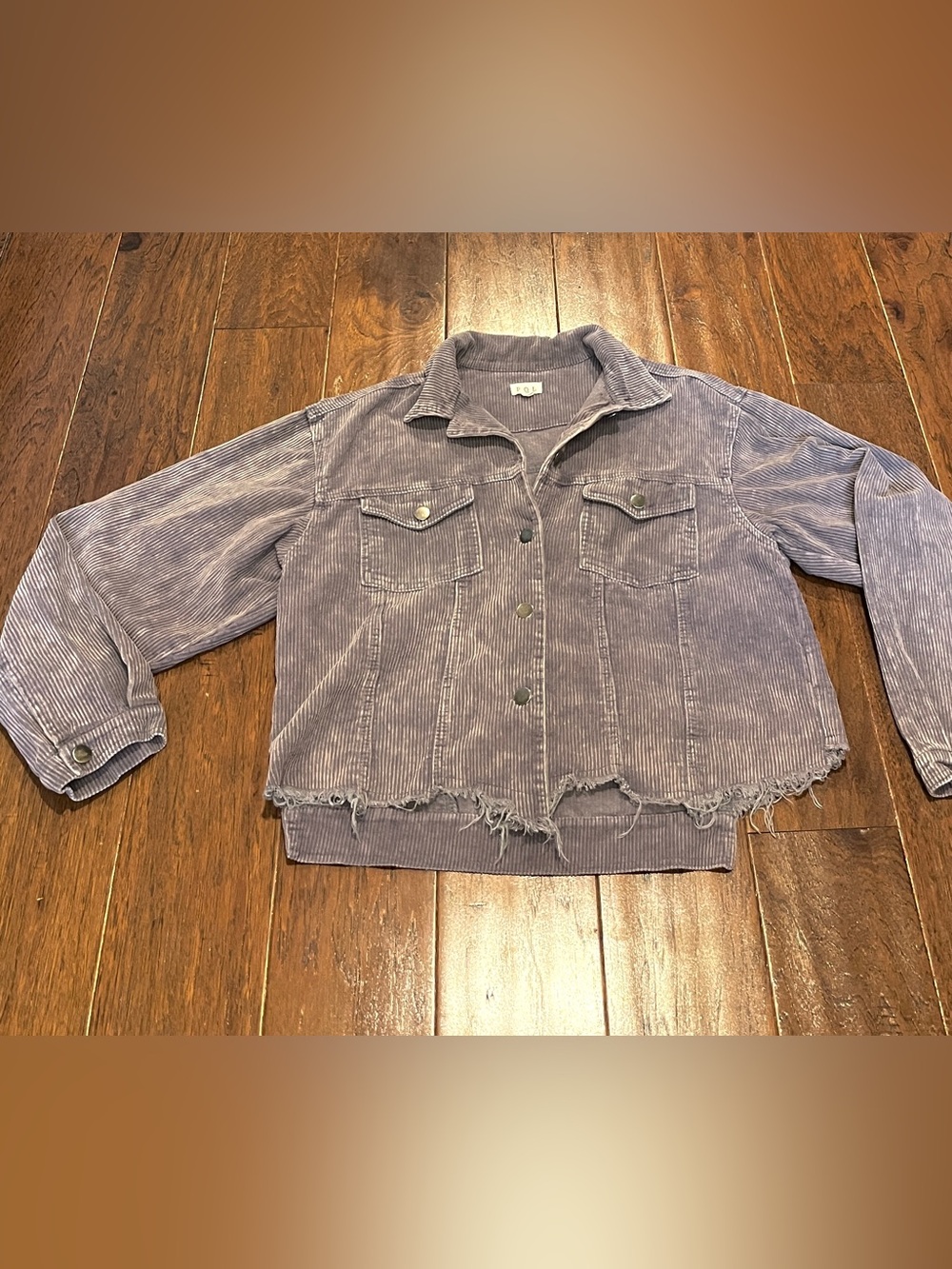 POL Corduroy Distressed Lavender Jacket Size S